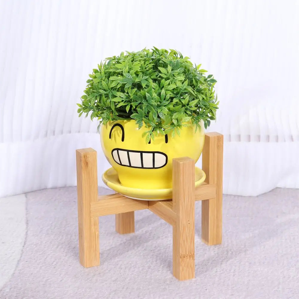 Bamboo Bonsai Display Stand Trays Wood Flowerpot Holder Durable Flower Pot Base Floor-Standing Display Stand Home Decoration