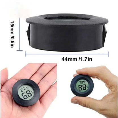 Mini Round Electronic Hygrometer – LCD Temperature & Humidity Meter for Indoor Use, Home & Office