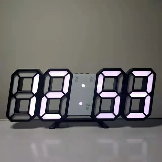 Electronic Digital Wall Clock Living Room Bedroom Decoration Decor Watches Home and Decoration Led Modern Alarm Interior Desk