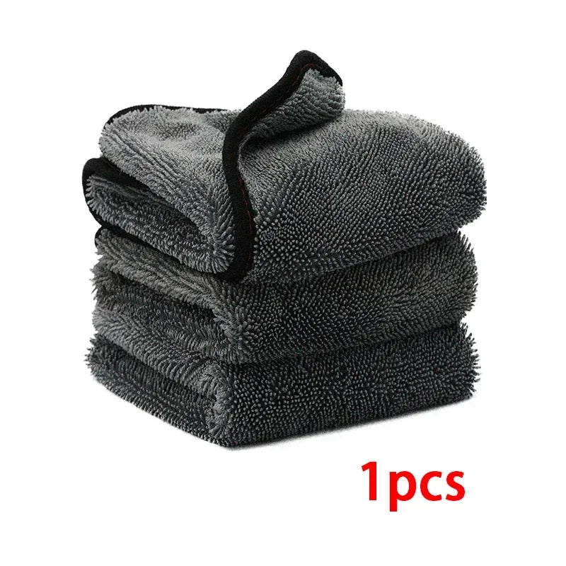 1200GSM/600GSM Microfiber Car Cleaning Towel Double-Sided Super Absorbent Car Wash Cleaning Cloth Scratch Proof Soft Lint Towels