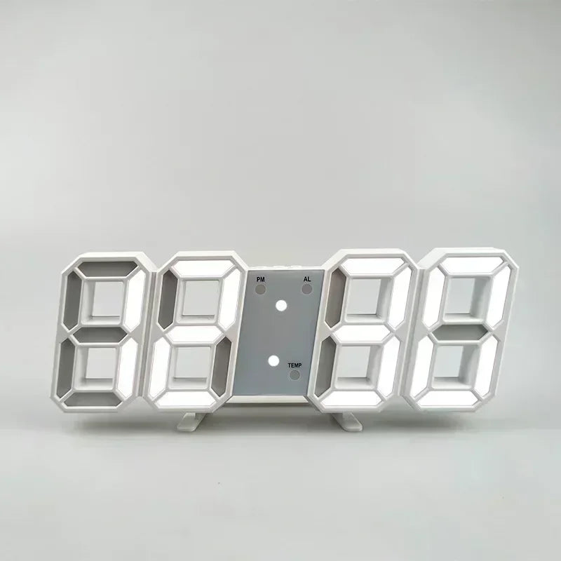 Electronic Digital Wall Clock Living Room Bedroom Decoration Decor Watches Home and Decoration Led Modern Alarm Interior Desk