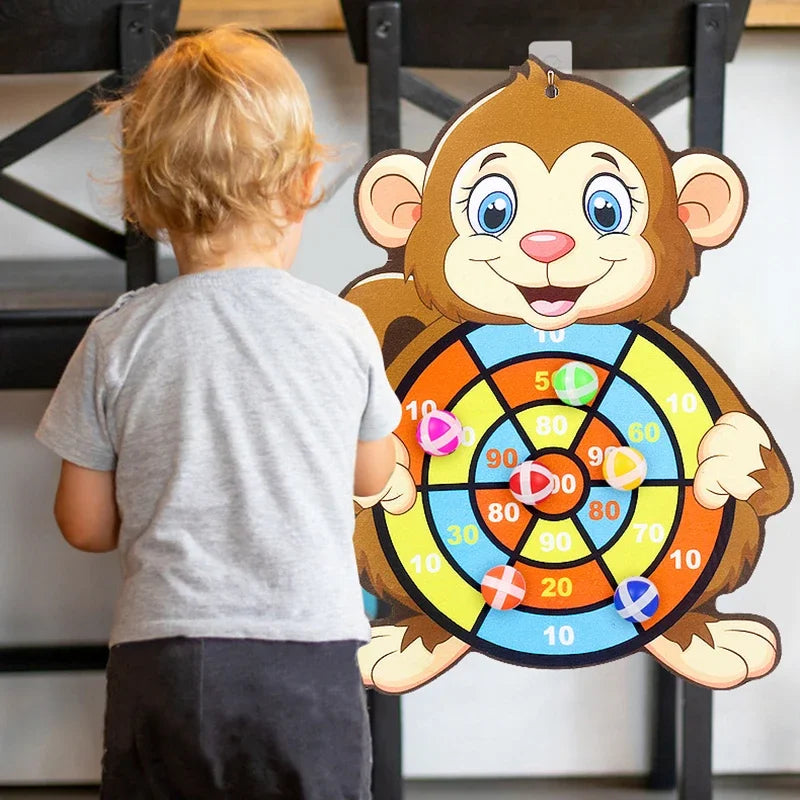 Educational Games Dart Board – Montessori Sticky Ball Toy for Children 3 to 7 Years Indoor Sports & Learning
