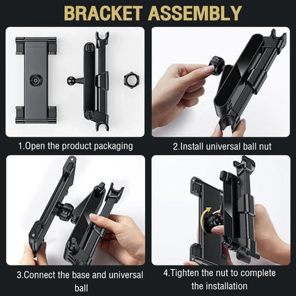 1Pcs Car Tablet Holder Headrest Tablet Mount Headrest Stand Cradle Car Seat Rear Headrest Bracket for Phone Tablet 4.7-12.9 Inch