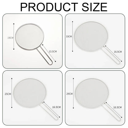 Stainless Steel Cooking Splash Guard – Reusable Splatter Screen for Frying & Sautéing
