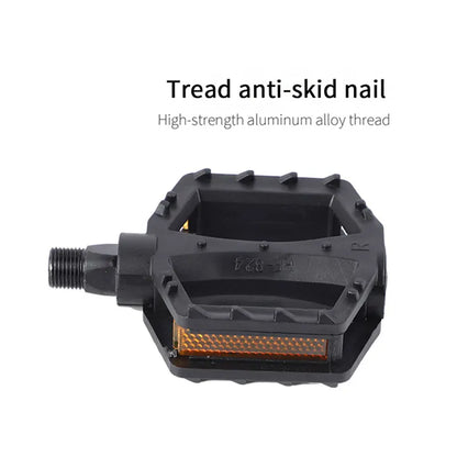 WEST BIKING Kids Bicycle Pedals Ultralight Anti-Slip ABS Safety Warning Reflective Children Cycling 9/16 1/2 Kids Bike Pedals