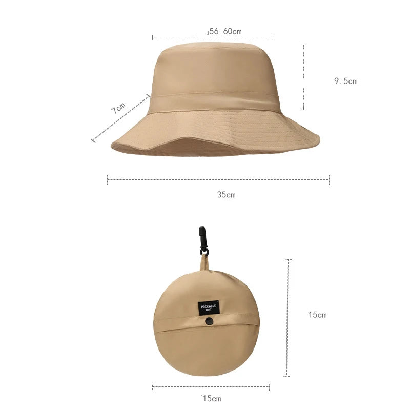 Quick-Dry Foldable Bucket Hat – Lightweight Outdoor Sun Hat for Hiking, Fishing & Travel (4-Season Use)