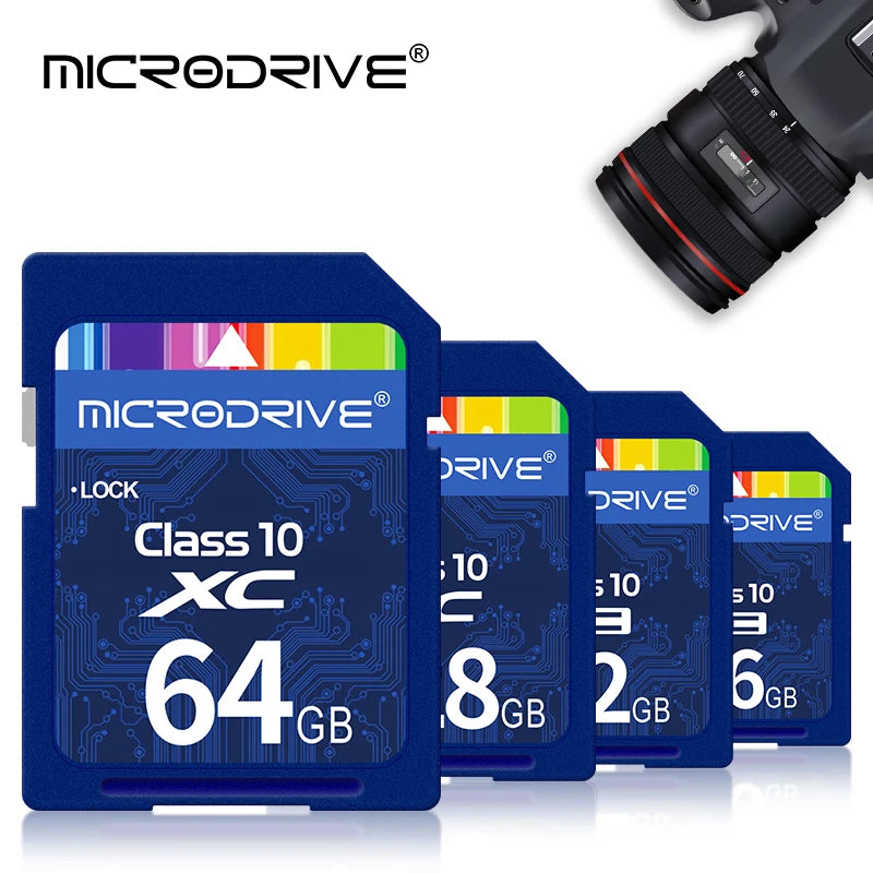 High-Speed Class 10 SD Card – 16GB, 32GB, 64GB, 128GB, 256GB Memory Card for Digital Cameras & Camcorders