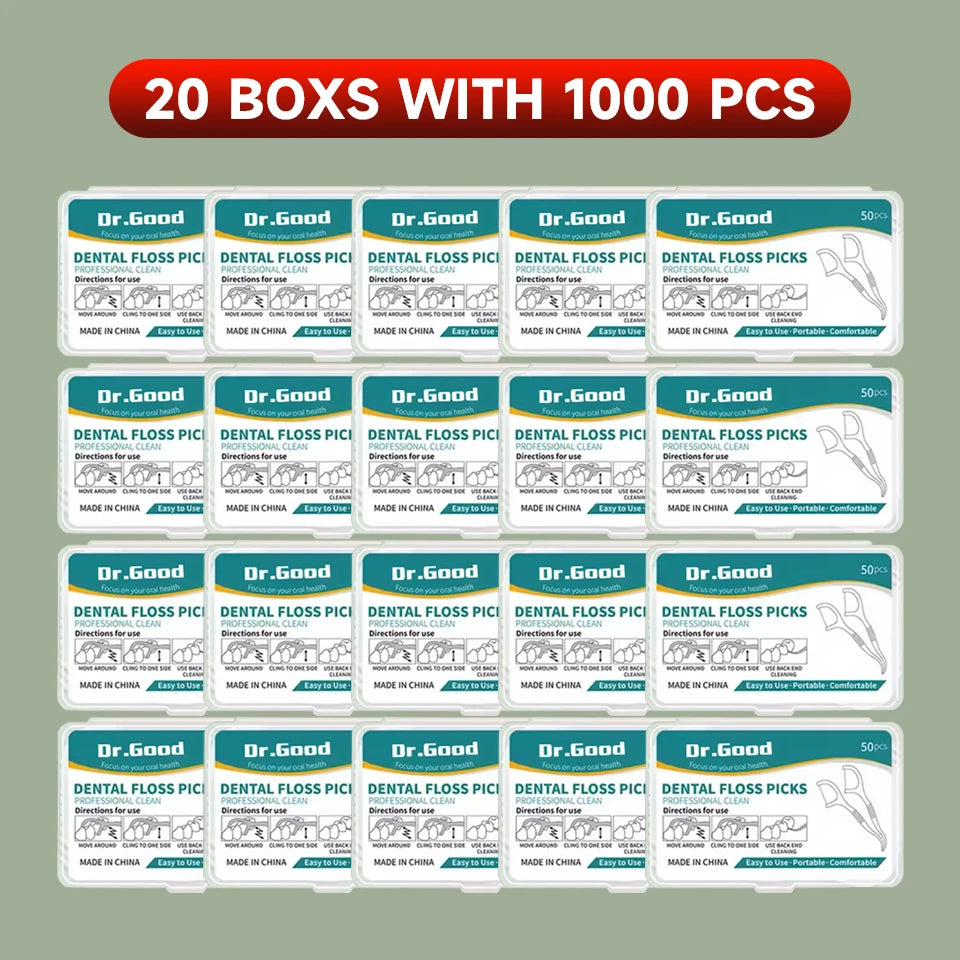 Dental Floss Sticks – 50/150/300/600/1000pcs Oral Care Tools for Healthy Teeth & Gums