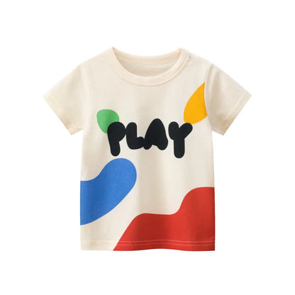 2025 Summer Kids’ Girls Short Sleeve T-Shirts – Printed Little Girl Tops for Toddlers (Ages 2-8 Years)
