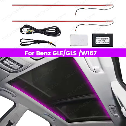 For Mercedes Benz W167 GLE GLS AMG GLE53 Car Interior Multicolor Ambient Light Sunroof Lamp Refit 64 Colours LED Skylight Lights