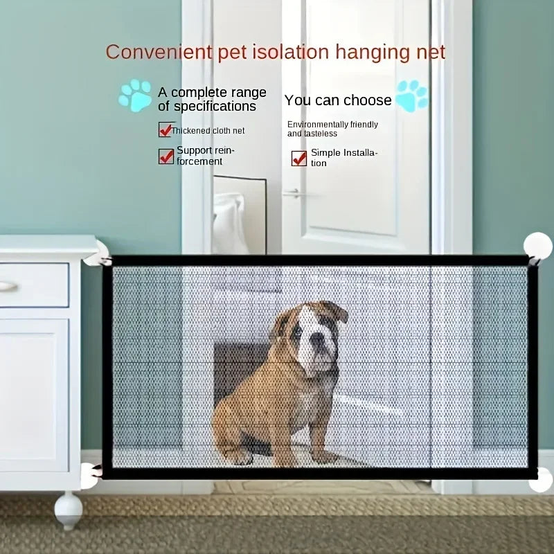 Dog Fence Netting Barrier – Foldable Breathable Mesh Pet & Baby Safety Fence