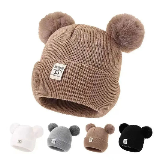 Baby Girls Winter Warm Thickened Sweater – Puff Sleeve Embroidered Top (1-6 Years)
