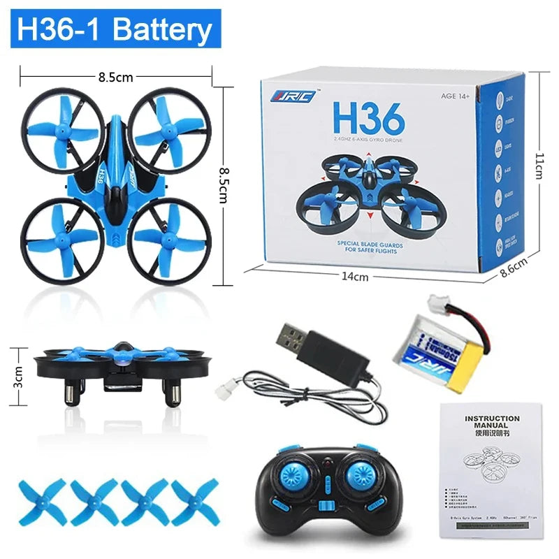 H36 Mini Drone – 6-Axis FPV RC Quadcopter with Headless Mode, 360° Flips & One-Key Return – Kids’ Remote Control Helicopter Toy