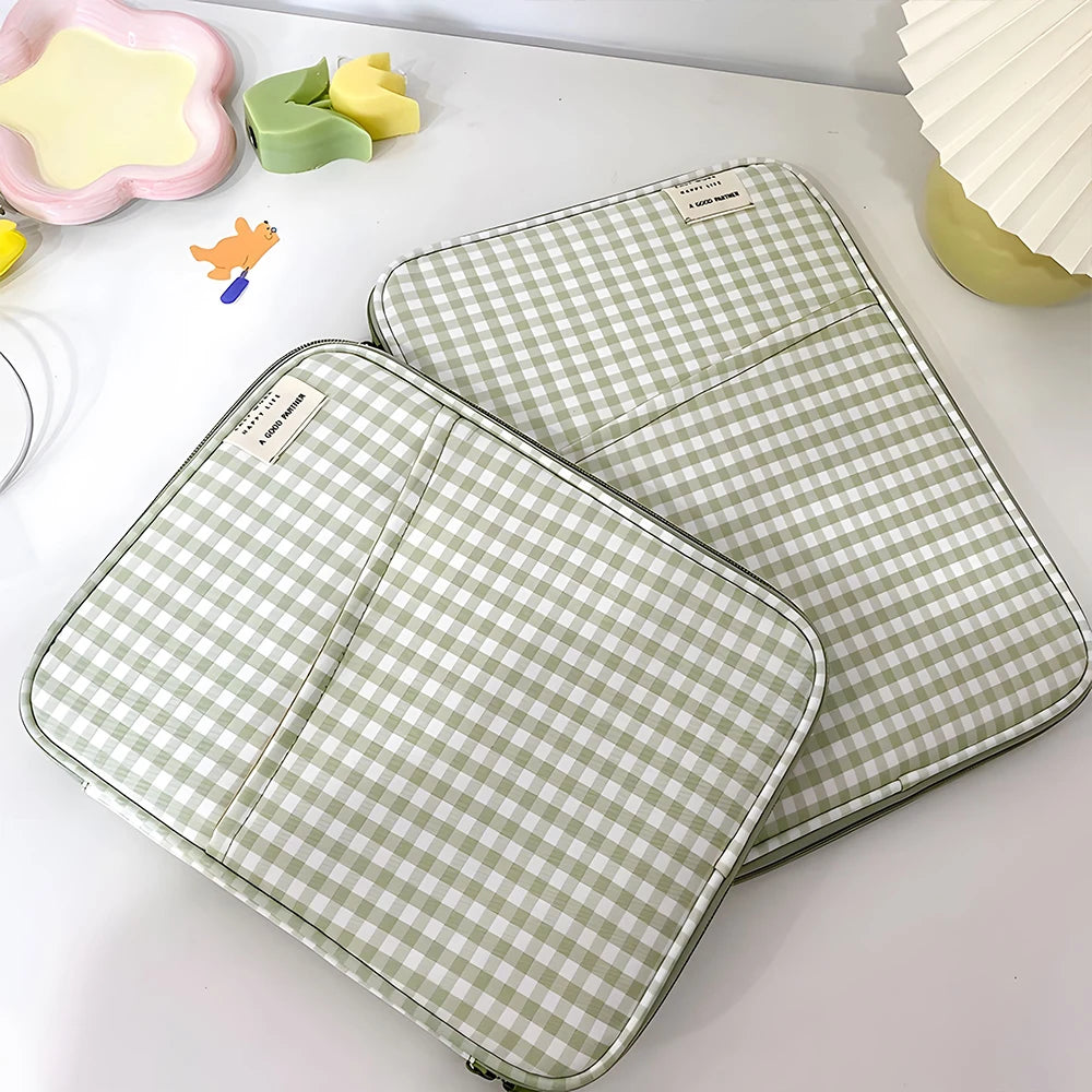 Cute Tablet Sleeve Bag 7.9-12.9 Inch Handbag Case – Shockproof Multi-Pocket Sleeve for iPad Pro, Samsung, Xiaomi