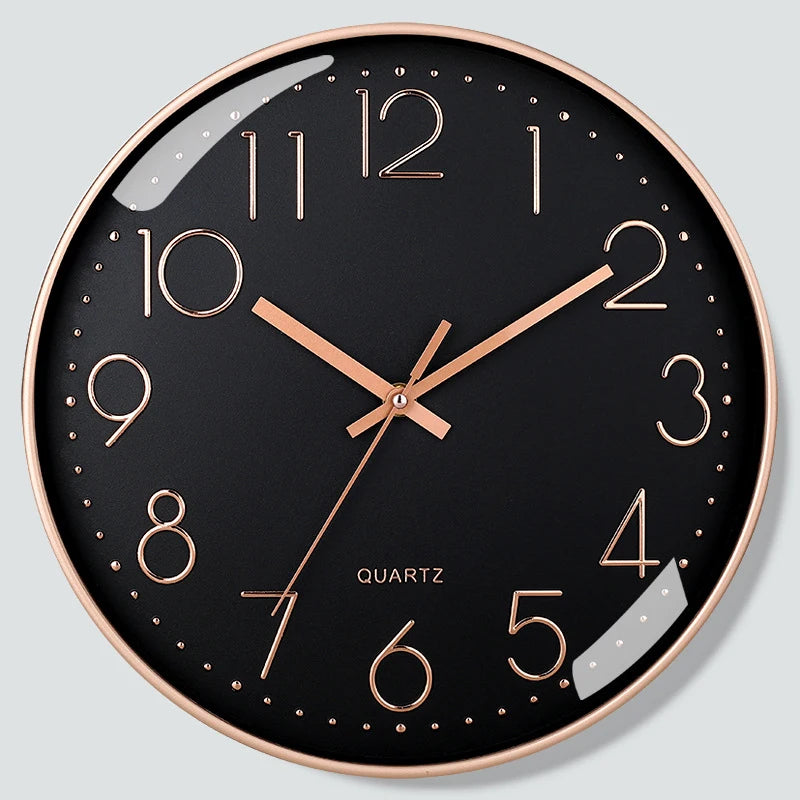 8-Inch Silent Quartz Wall Clock – Minimalist Digital Home Decor for Living Room & Bedroom