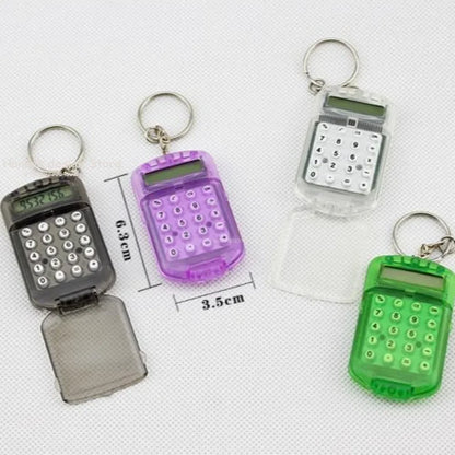 Portable Cute Mini Flip Calculator Pendant – Creative Cartoon Keychain Pocket Calculator for School & Office Supplies Gifts
