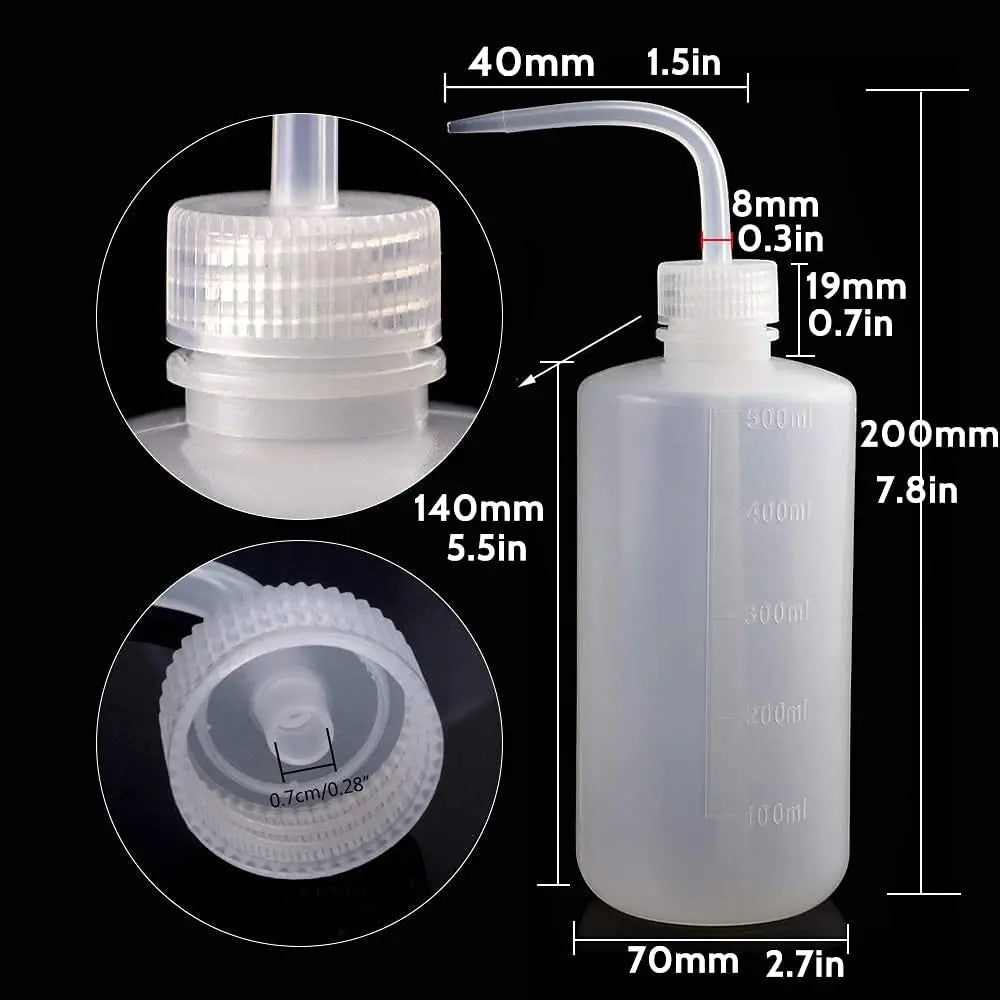 Tattoo Wash Bottle – Safety Squeeze Bottle for Water Rinse & Plant Irrigation