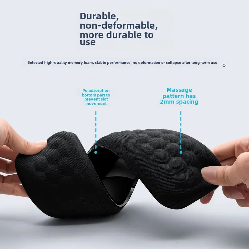 Ergonomic Memory Foam Keyboard & Mouse Wrist Rest – Office Typing Support Pad for Comfortable Wrist Protection