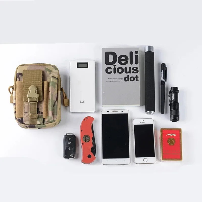 Multipurpose Molle Tactical Waist Bag – Outdoor Belt Pouch with Phone Case & EDC Organizer
