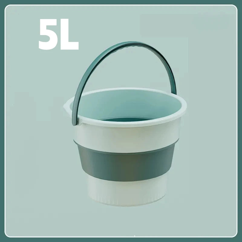 5/10L Folding Portable Bucket – Collapsible Silicone Water Container for Camping, Fishing & Car Wash