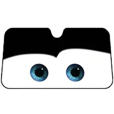 Car Front Windshield Sunshade – Solar Protection Sun Visor Cover with Fun Face Design