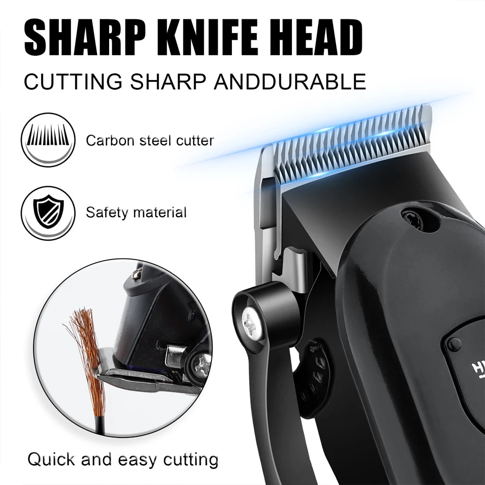 Kemei KM-1071 Hair Clipper – Professional Cordless Barber Trimmer with Stainless Blade & Taper Lever