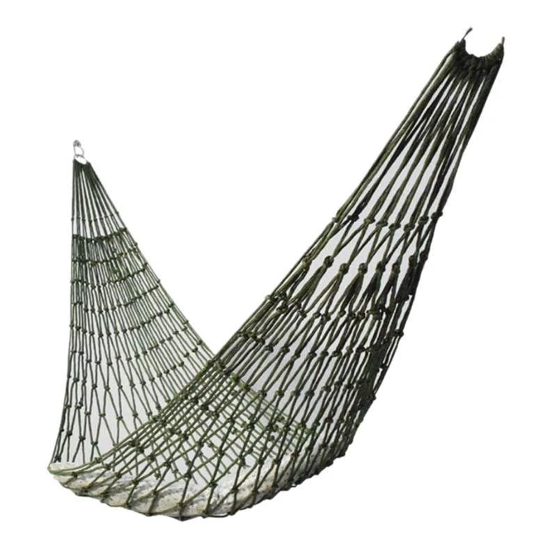 Outdoor Nylon Rope Hammock – Lightweight Mesh Hanging Bed for Camping, Garden & Beach