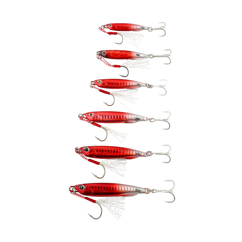 Japen Metal Jig Spoon Lure – 10g–50g Artificial Bait for Shore Casting & Sea Bass Fishing
