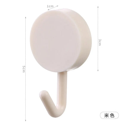 10PCS Self Adhesive Wall Hooks Strong Hold No Drilling – Multi-Color Coat, Bag, Towel Hangers for Bathroom, Kitchen & Home Storage