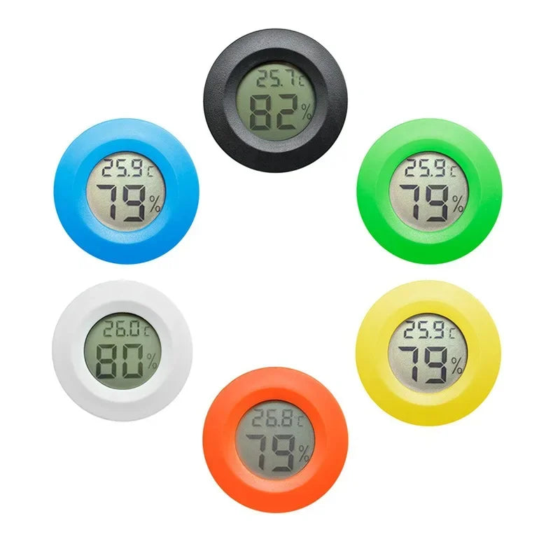 Mini Round Electronic Hygrometer – LCD Temperature & Humidity Meter for Indoor Use, Home & Office