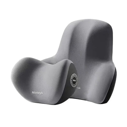 Car Memory Foam Neck Pillow & Lumbar Cushion – Ergonomic Backrest Support for Driving & Office