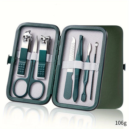 Professional 7/10/12/18 Piece Stainless Steel Nail Care Kit – Manicure & Pedicure Set with Travel Case