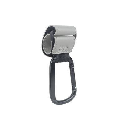 Stroller Organizer Hooks – 360° Rotatable PU Leather Pram Hanger Clips (1/2pcs)