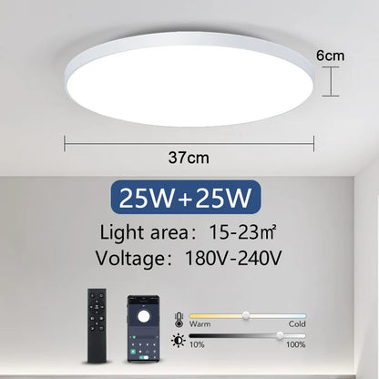 Remote Control Ceiling Lamp – Dimmable LED Chandelier Lighting for Living Room, Bedroom & Kitchen