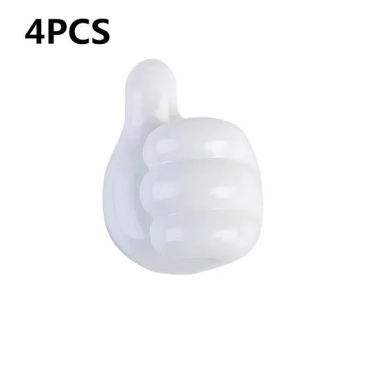 Silicone Thumb Wall Hook Cable Organizer Clips – Self-Adhesive Wire Holder for Kitchen, Bathroom & Home Desk Storage