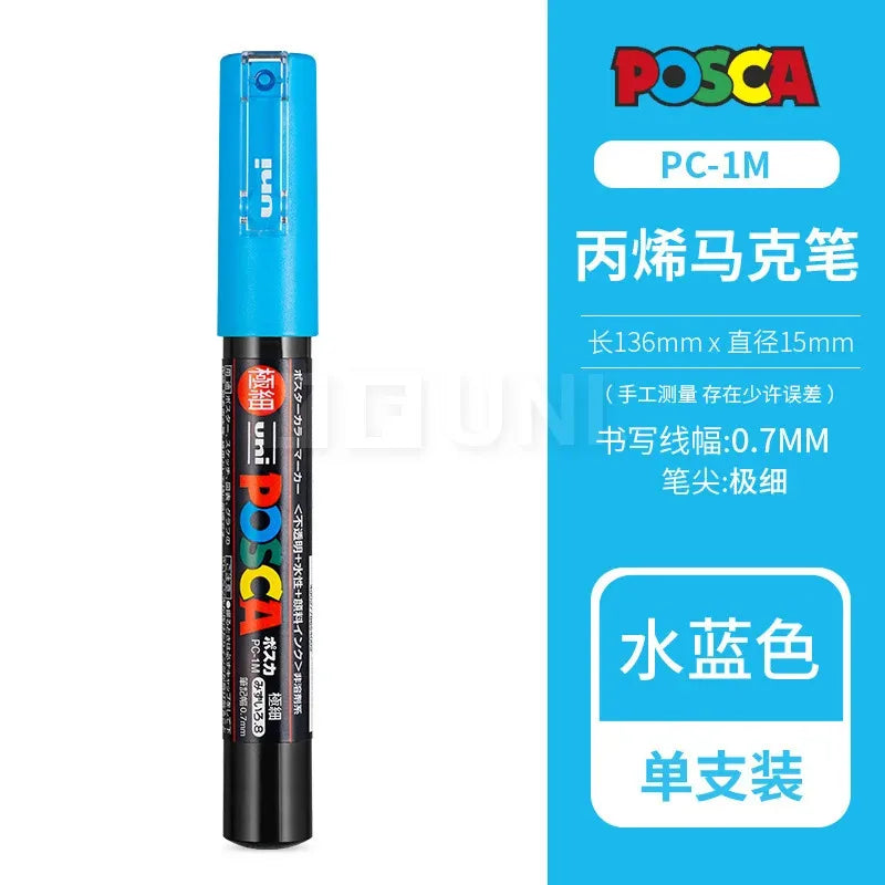 Uni Posca Full Marker Set – Multi-Colours Acrylic Permanent Graffiti Painting Pens