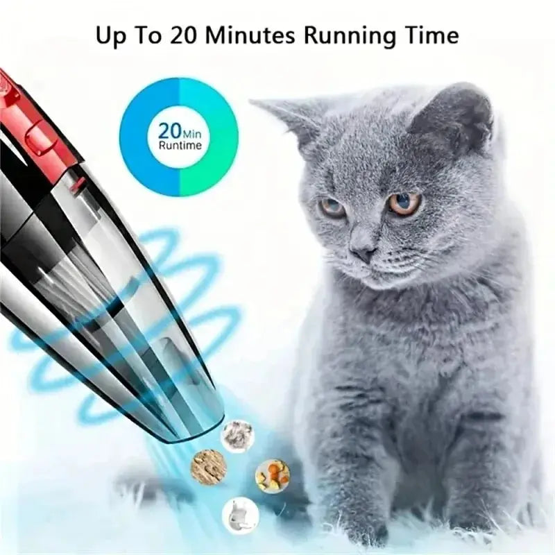 Portable Wireless Handheld Car Vacuum Cleaner – Powerful Rechargeable Suction for Car & Home
