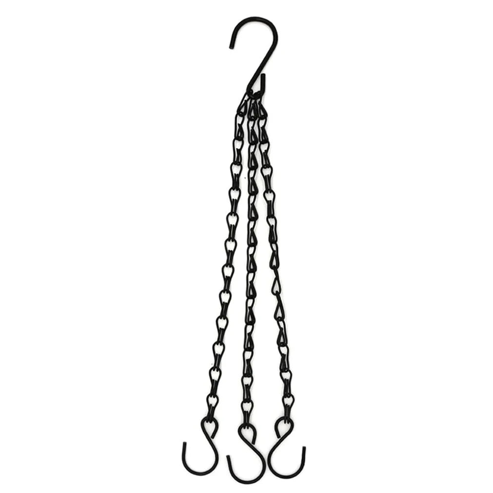 40cm Imitation Rattan Hanging Basket Flower Pot Chain With 3 Hooks Basin Hydroponic Plants Plant Grow Basin Home Garden Decor
