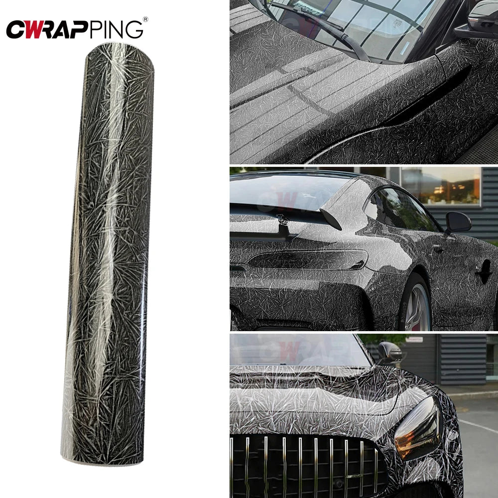 Automotive Vinyl Wrap Glossy Ice Crack Film Anti-scratch Waterproof DIY Body Car Interior Protection Tool Creative Stickers