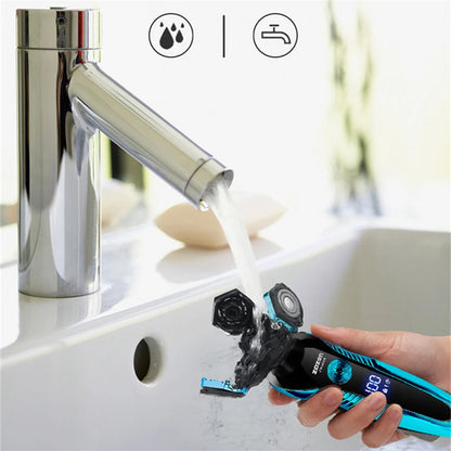 ZOZEN Electric Shaver – Rechargeable Waterproof Razor for Wet & Dry Beard & Body Hair Trimming