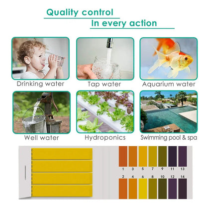 PH Test Strips – Wide Range 1–14 pH Litmus Paper for Water, Soil & Cosmetics