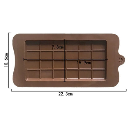 Chocolate Silicone Mold 12 Long Square Plaid Silicone Mold Cake Decorative Mold Chocolate Block Insert Waffle Silicone Mold