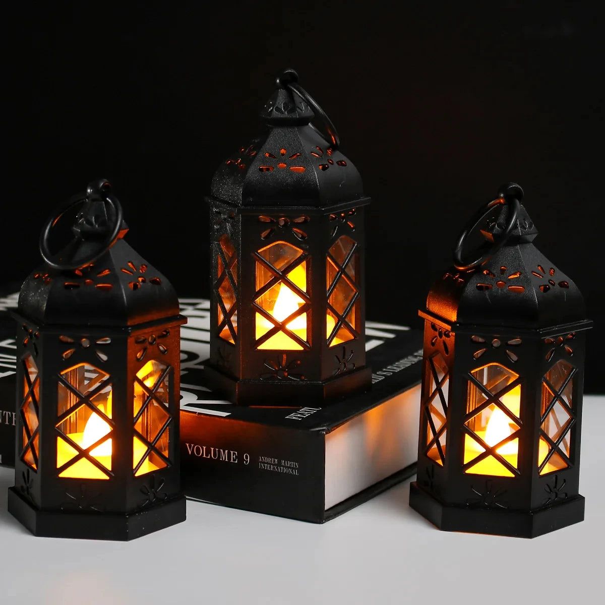 Retro Hexagonal Wind LED Lamp – Creative Portable Candle‑Style Mini Lamp