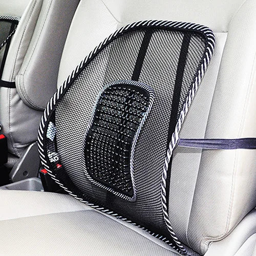Mesh Lumbar Back Support Cushion – Massage Chair Pad for Car, Office, and Home Seating Comfort