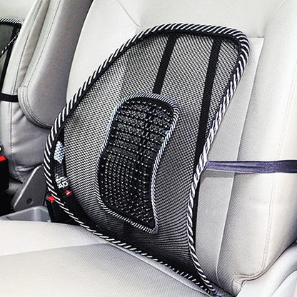 Mesh Lumbar Back Support Cushion – Massage Chair Pad for Car, Office, and Home Seating Comfort