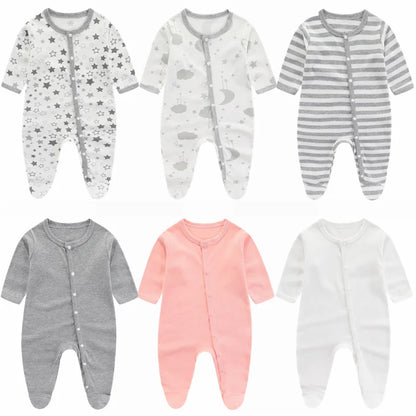 Newborn Girl Romper 2023 – Autumn Winter Soft Cotton Infant Onepiece for 0-9 Months