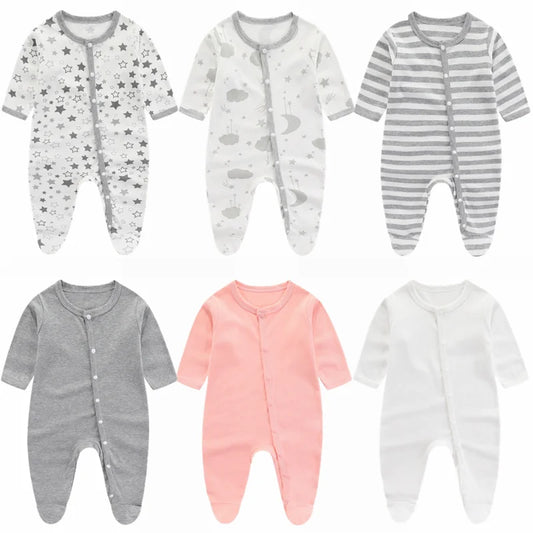 Newborn Girl Romper 2023 – Autumn Winter Soft Cotton Infant Onepiece for 0-9 Months