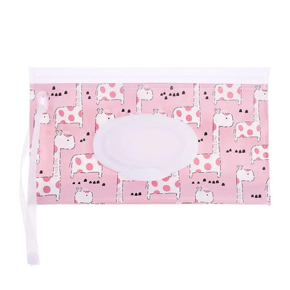 EVA Wet Wipes Bag – Portable Baby Wipes Pouch with Flip Cover & Snap-Strap Holder Case