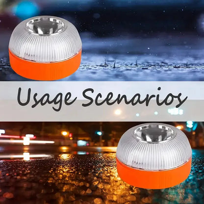 1pc/2pcs LED Vehicle Emergency Warning Light,Battery Powered,for Various Car Models-Roadside Assistance,Offroad Enthusiast,Truck
