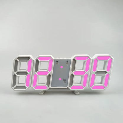 Electronic Digital Wall Clock Living Room Bedroom Decoration Decor Watches Home and Decoration Led Modern Alarm Interior Desk